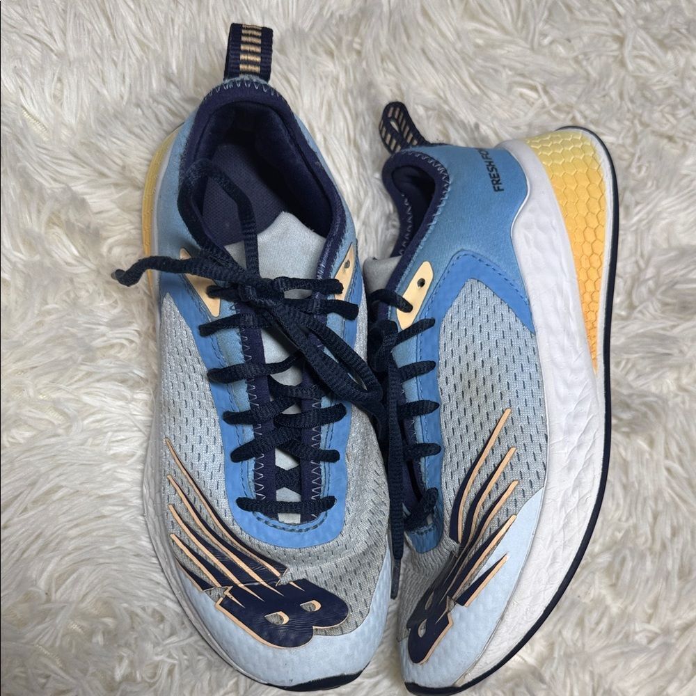 New Balance Fresh Foam Blue and Yellow Sneakers